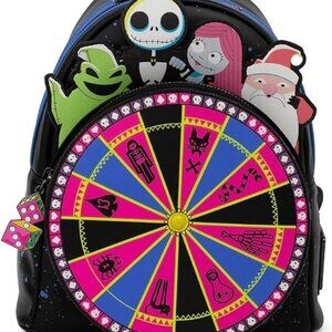 Loungefly Disney NBC Oogie Boogie Roulette Wheel Backpack and Wallet